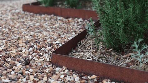 metal edging at tree boxes public areas|metal landscape edging.